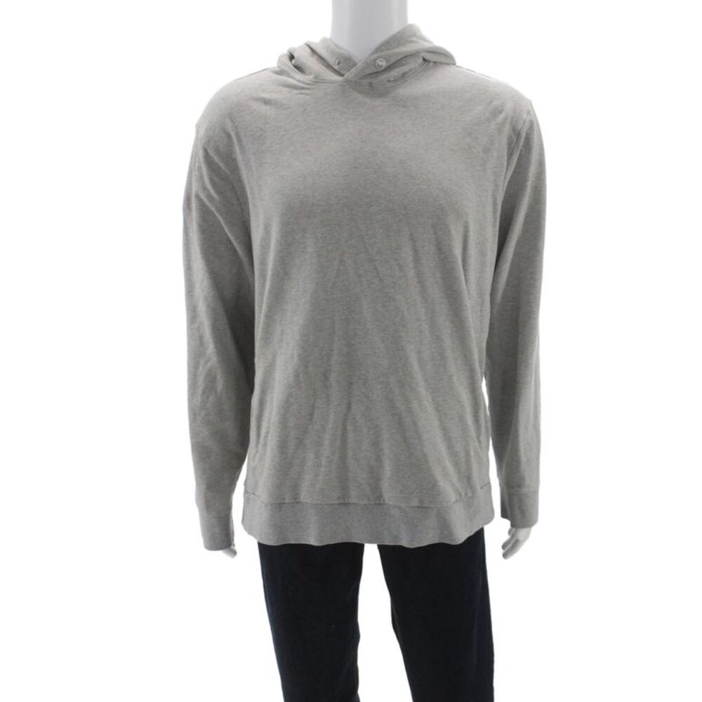 Bonobos Mens Henley Hoodie Gray Cotton Spandex Long Sleeve Size XL